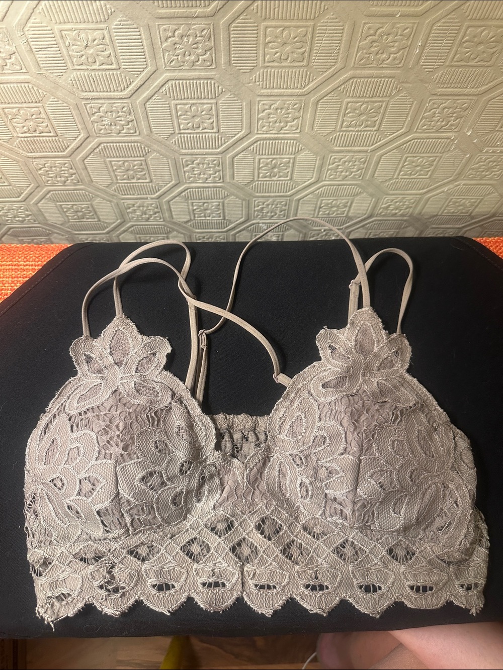 Wishlist Lace Bralette in Taupe Gray
